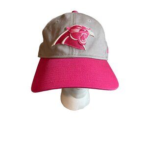 New Era Womens Hat Carolina Panthers Adjustable Logo Gray Pink